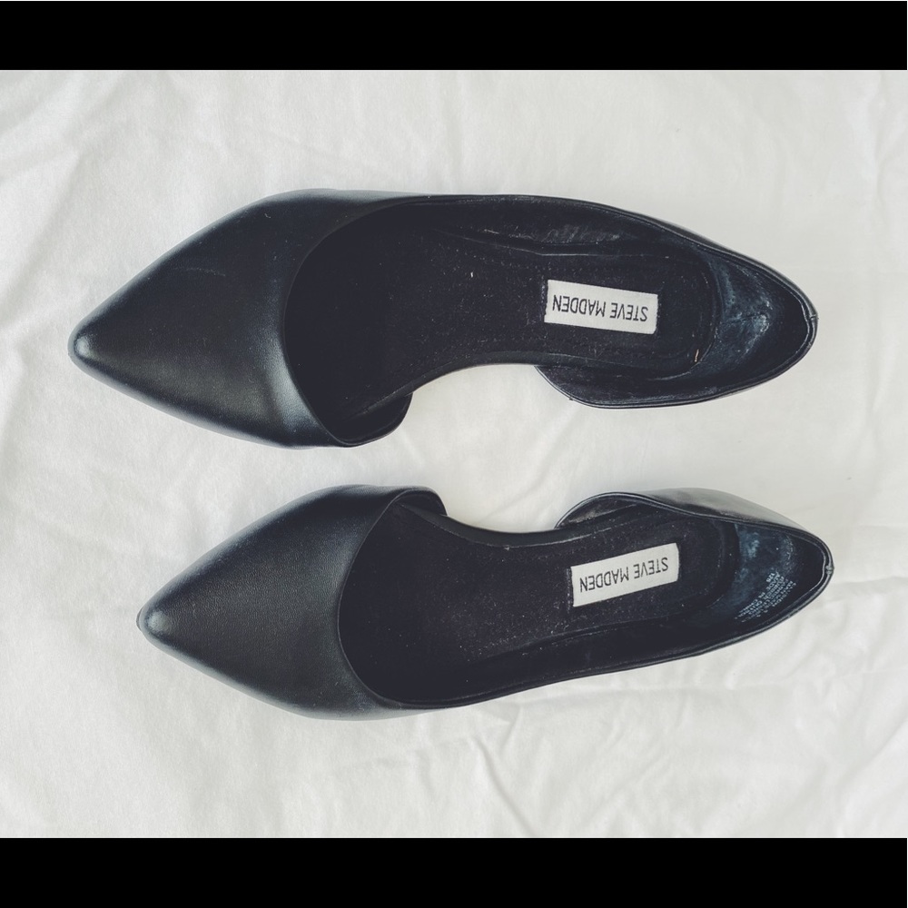 Steve Madden 6.5 Leather Dorsay Flats